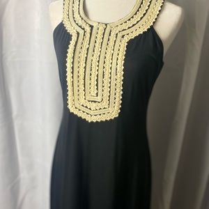 CRISS CROSS black cotton dress.